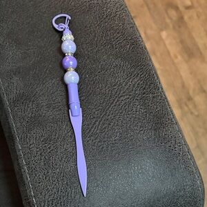Purple Beaded envelope opener